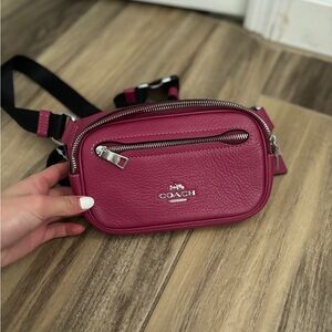 Coach Fuchsia Leather Belt Bag